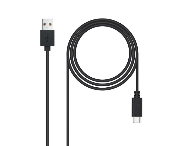 CABLE USB 2.0 3A TIPO USB-C/M- A/M 3 M NEGRO NANOCABLE