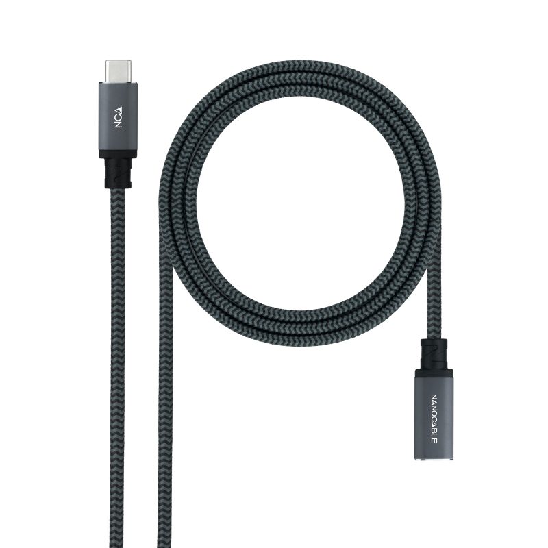CABLE USB-C 3.2 Gen2x2 20Gbp 100W/5A MALLADO USB-C/M-H 1.5 M NEGRO NANOCABLE