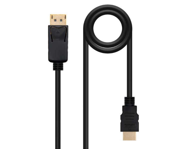 CONVERSOR DISPLAYPORT A HDMI 0.5 M NEGRO NANOCABLE