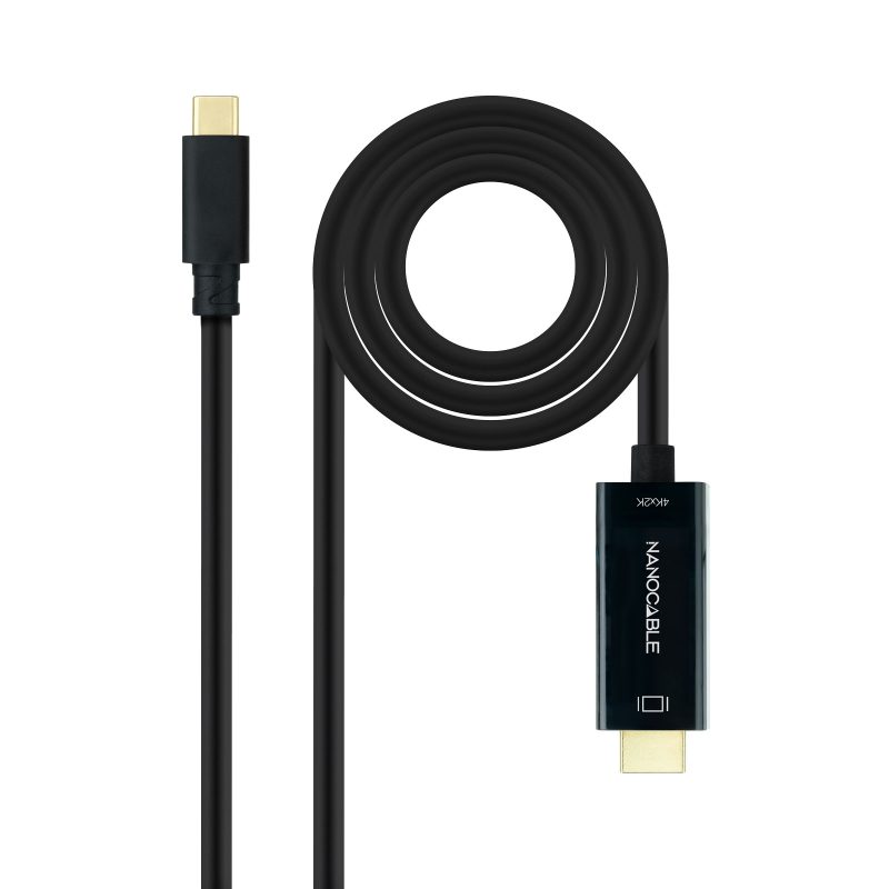 CONVERSOR USB-C A HDMI 1.4 4K 5 M NEGRO NANOCABLE