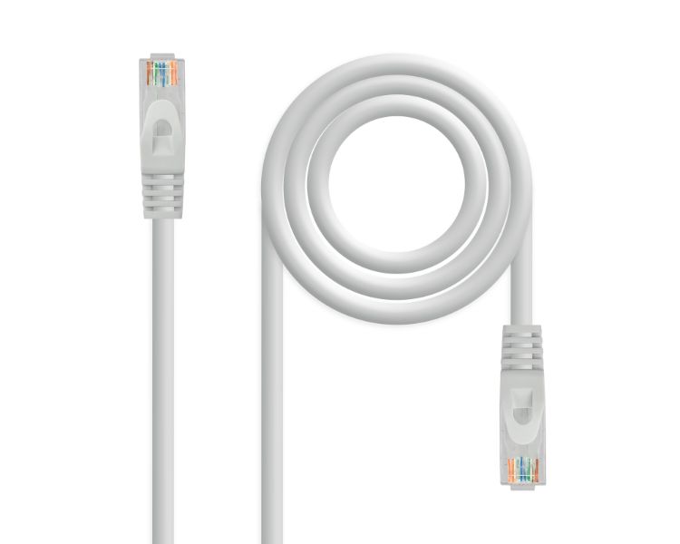 CABLE DE RED LATIGUILLO RJ45 UTP CAT6A AWG24 LSZH 1.5 M GRIS NANOCABLE
