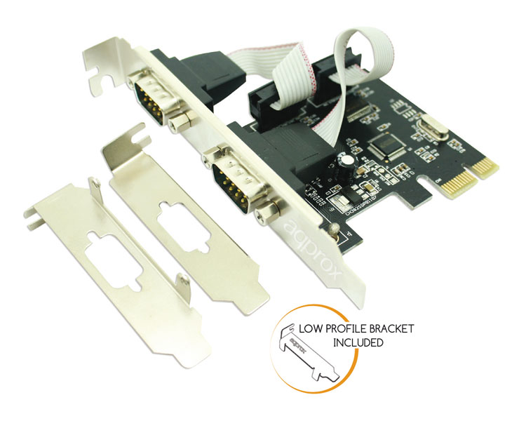 ADAPTADOR PCI-E 2 PUERTOS SERIE APPROX