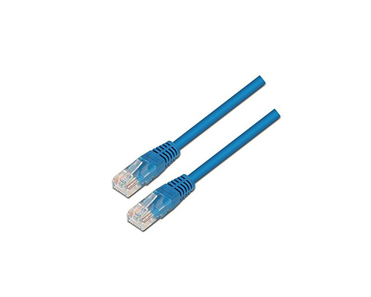 CABLE DE RED LATIGUILLO RJ45 UTP CAT6 AWG24 1 M AZUL NANOCABLE