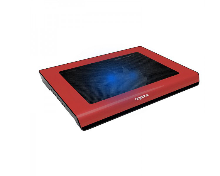 LAPTOP COOLER PAD 14'' 2 LEDS ROJO APPROX