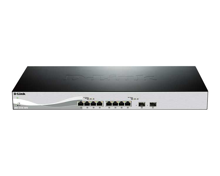 D-LINK SWITCH SMART 10 PUERTOS 10Gbit  + 2 PUERTOS 10Gbit SFP+