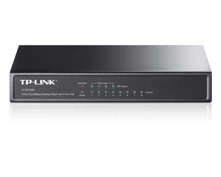 TP-LINK SWITCH 8 PUERTOS 10/100 + 4 PoE