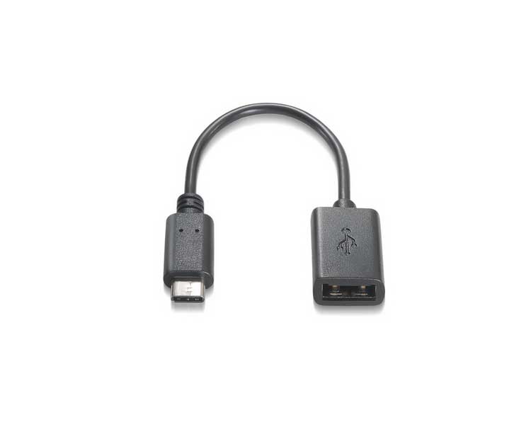 CABLE USB 2.0 3A TIPO USB-C/M-A/F 15 CM NEGRO NANOCABLE