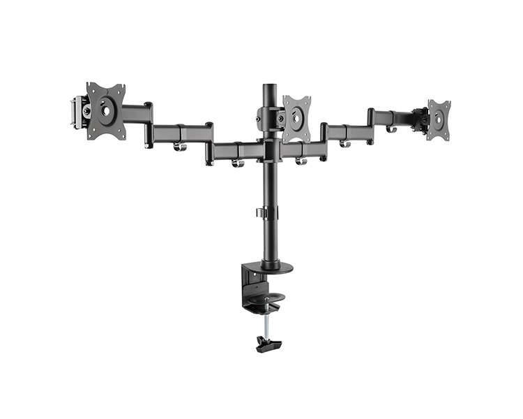 SOPORTE MESA 3 MONITORES 13''-27'' NEGRO TOOQ