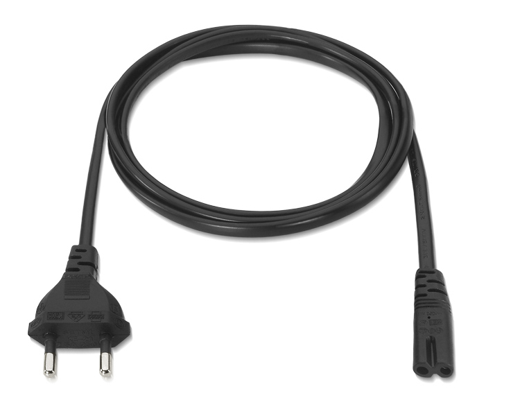 CABLE ALIMENTACION FORMA 8 CEE7/16/M-C7/H NEGRO NANOCABLE