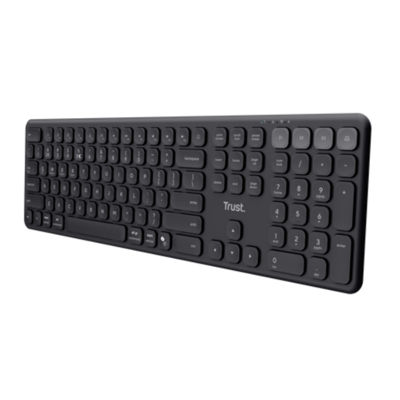 TECLADO WIRELESS MULTIDISPOSITIVO VAIYA NEGRO TRUST
