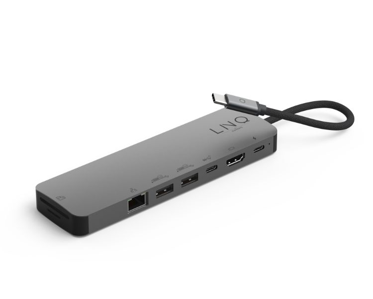 DOCKING STATION 9 PUERTOS PRO STUDIO USB-C GRIS LINQ