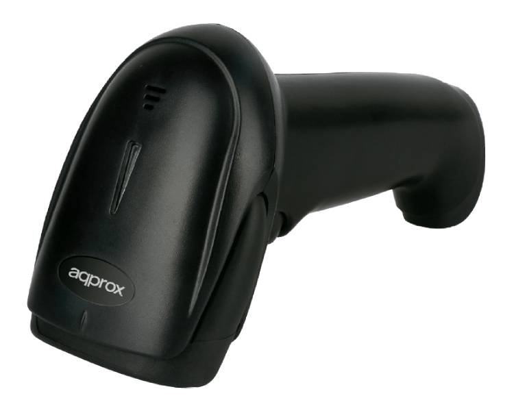 LECTOR CODIGO BARRAS LASER APPLS19 USB NEGRO APPROX