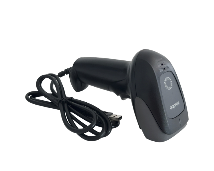 LECTOR CODIGO BARRAS LASER 2D APPLS22 USB NEGRO APPROX