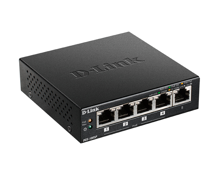 D-LINK SWITCH 5 PUERTOS 10/100/1Gbit w/4 PoE PORTS