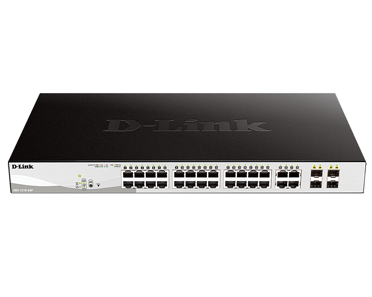 D-LINK SWITCH 24 PUERTOS 10/100/1Gbit + 4 Combo 1000BaseT/SFP PoE+