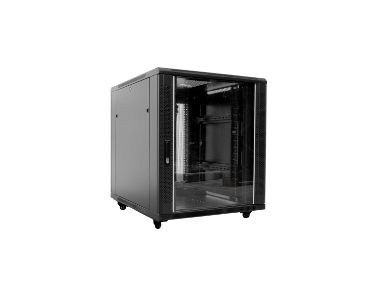 ARMARIO DE SUELO RACK 19'' 18U 600x600 PUERTA DE CRISTAL