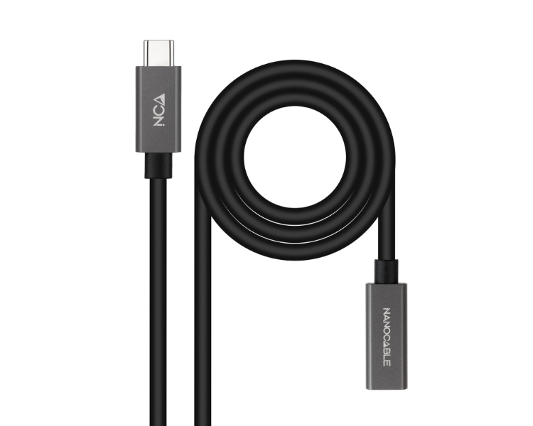 CABLE USB-C 3.2 GEN2x2 20Gbps 3A 4K USB-C/M USB-C/H 1 M NEGRO NANOCABLE