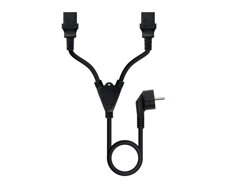 CABLE ALIMENTACION CEE7/M A 2xC13/H 1.8 M NANOCABLE