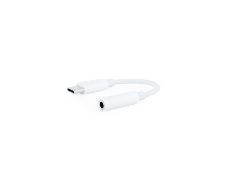 CABLE ADAPTADOR AUDIO USB-C/M A JACK 3.5/H 11CM BLANCO NANOCABLE