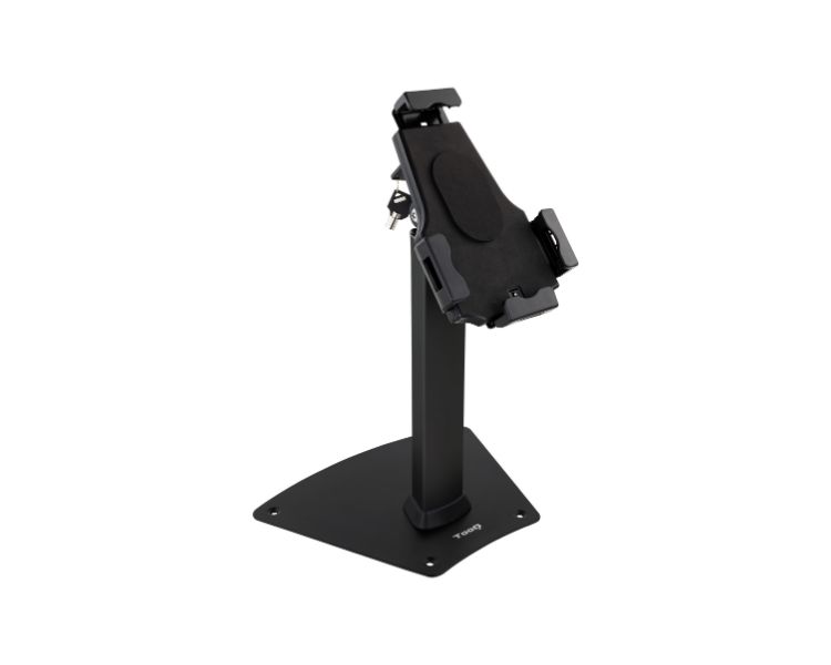 SOPORTE DE MESA PARA TABLET CON ANTIRROBO NEGRO TOOQ