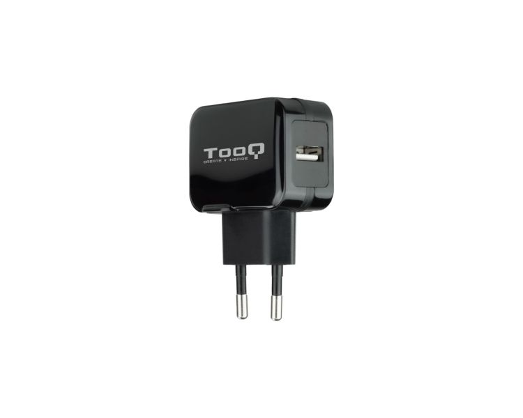 CARGADOR PARED AUTOMATICO 1XUSB 5V 2.4A NEGRO TOOQ