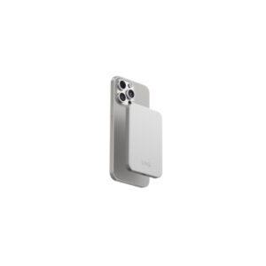 POWER BANK MAGNETICA WIRELESS 5000mAh PLATA LINQ