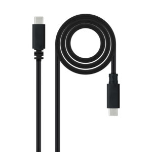CABLE USB 2.0 3A TIPO USB-C/M-USB-C/M 1.5 M NEGRO NANOCABLE