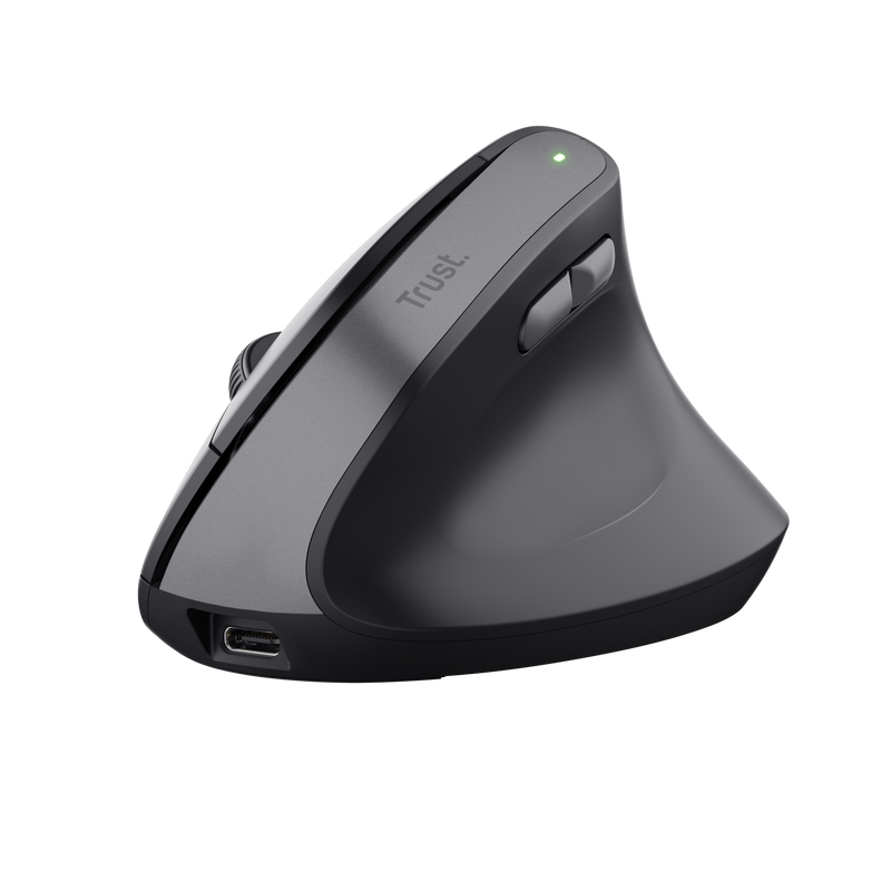 RATON OPTICO WIRELESS ERGONOMICO VERTICAL BAYO II NEGRO TRUST