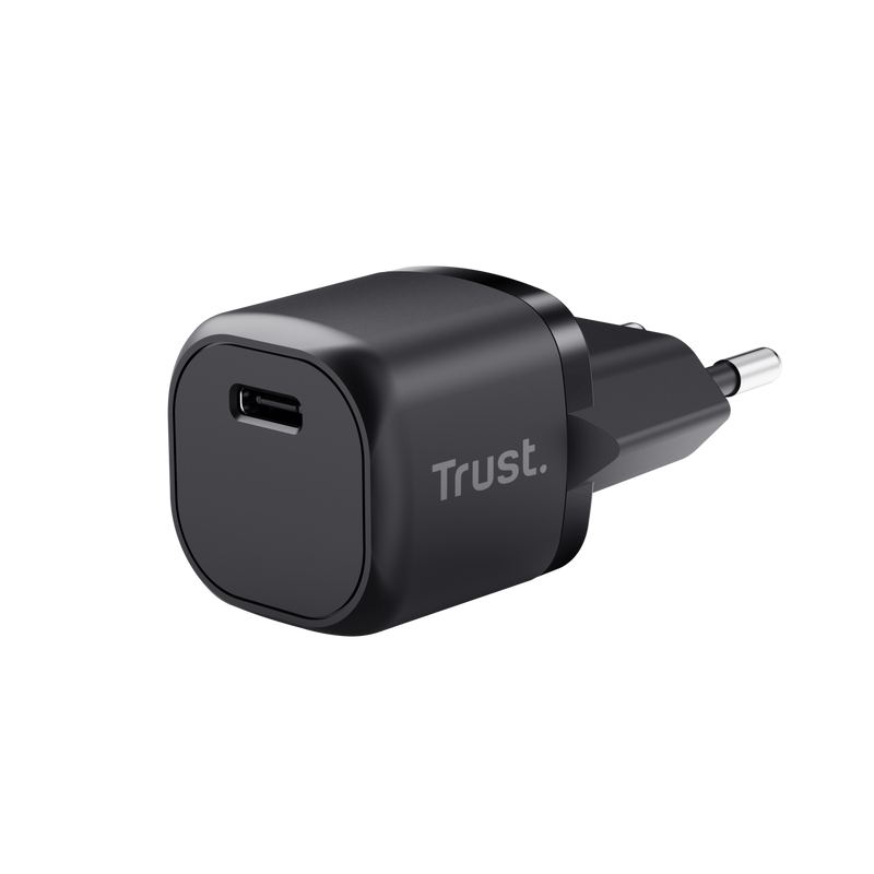 CARGADOR PARED/VIAJE ULTRARREDUCIDO USB-C PD 20W MAXO NEGRO TRUST