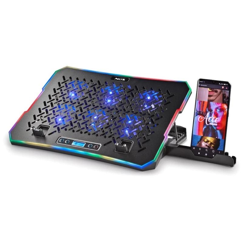 BASE DE REFRIGERACION NGS HEROSTAND PARA PORTATILES DE HASTA 15.6 6 VENTILADORES