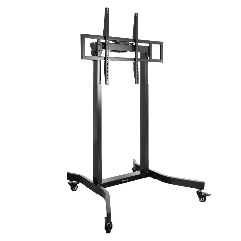 SOPORTE DE SUELO CON RUEDAS TOOQ FSM02-B PARA PANTALLAS DE 55"-100" NEGRO REGULACION ELECTRICA DE AL