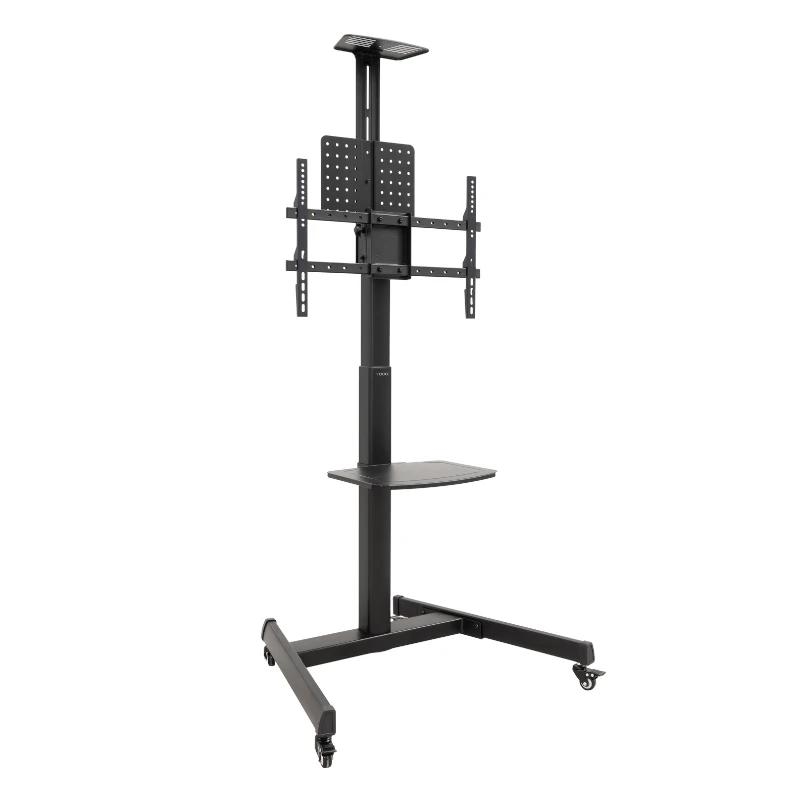 SOPORTE DE SUELO CON RUEDAS TOOQ S1184M-B PANTALLAS 30"-70" MAX. 100KG VESA MAX. 600X400 2 BANDEJAS