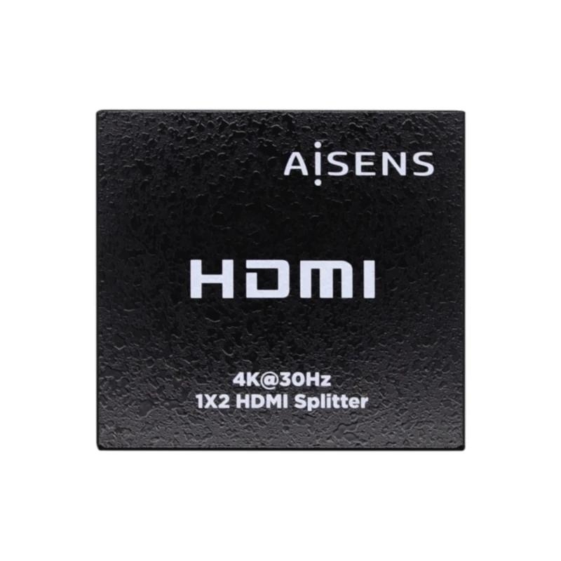 HDMI DUPLICADOR 4K 30HZ 1x2 CON ALIMENTACION NEGRO AISENS A123-0506