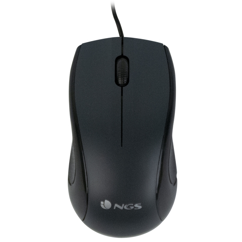 RATON  NGS USB  OPTICAL WIRED MOUSE BLACK MIST