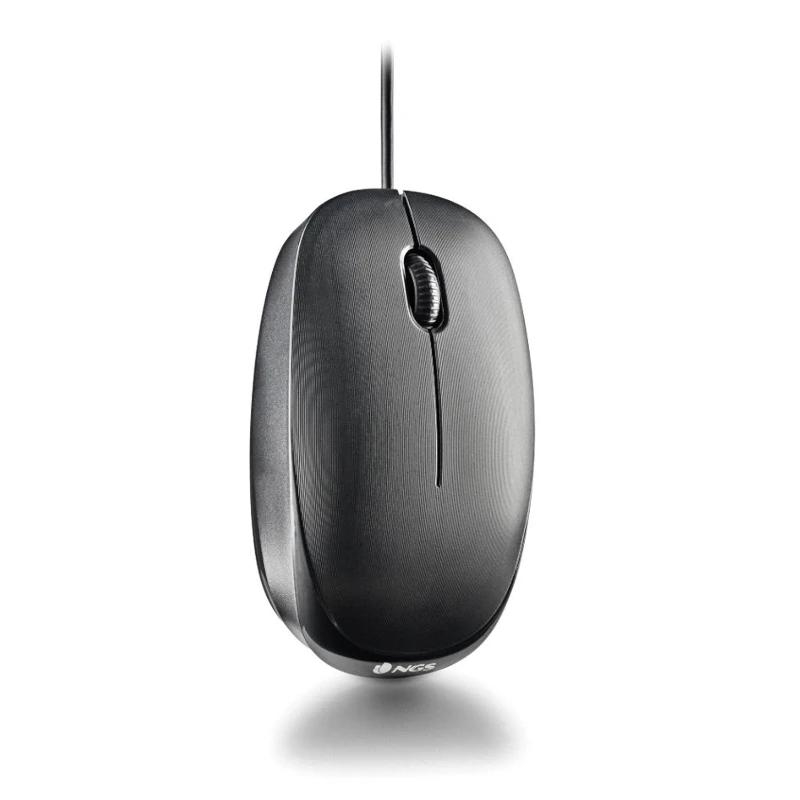 MOUSE NGS FLAME BLACK OPTICO POR CABLE CON CONEXION USB-C