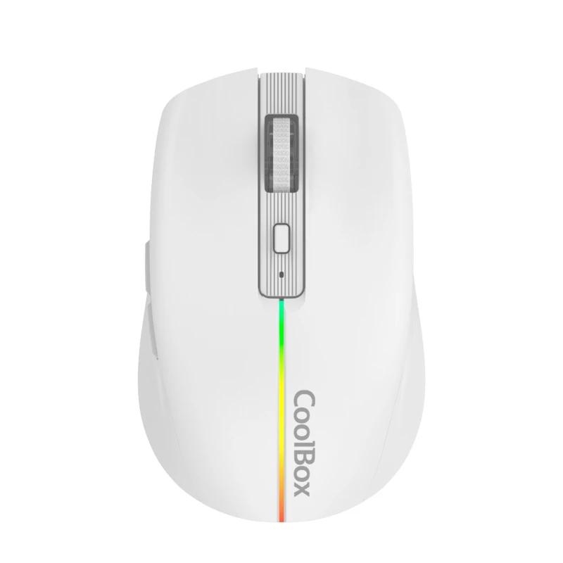 MOUSE COOLBOX GAMING WIRELESS W01 1600dpi AJUSTABLES 6 BOTONOES BATERIA 500mAh COLOR BLANCO
