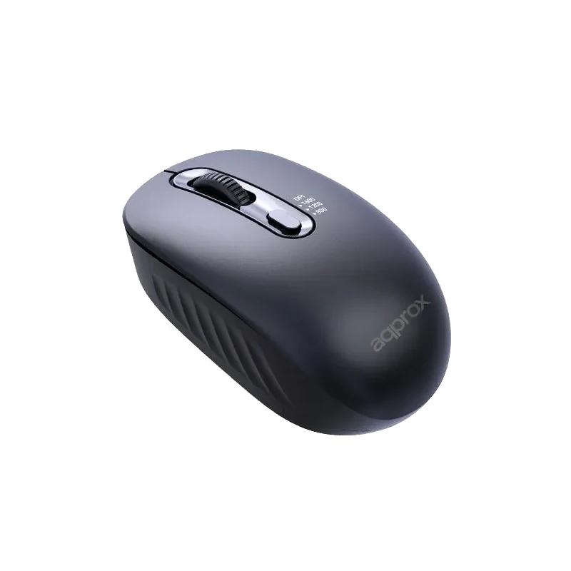 MOUSE APPROX WIRELESS APPXM200 2.4GHz 1600 DPI 4 BOTONES COLOR NEGRO