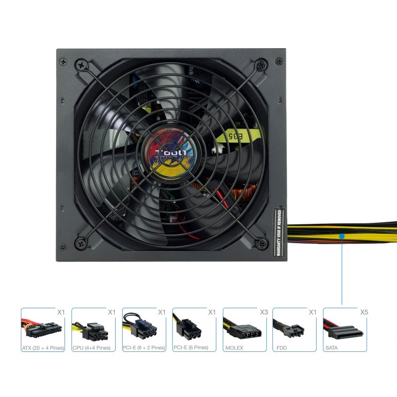 FUENTE ALIMENTACION ATX 650W TOOQ TQAPOLO-650SP