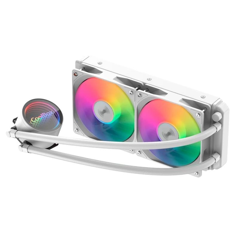 REFRIGERADOR LIQUIDO CPU COOLBOX INFINITE 240 ARGB BLANCO COO-KRL240-4-ARW