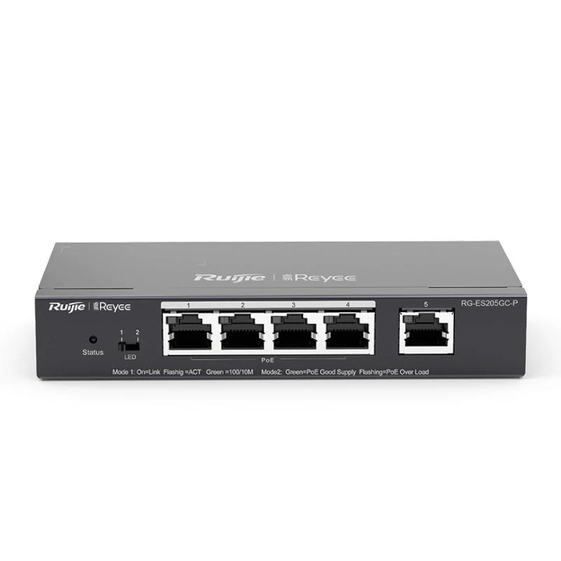 Reyee Switch 5xGb RJ45 (4 PoE/POE+) 54W Steel