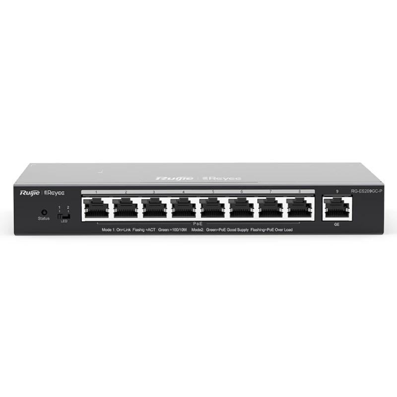Reyee ES209GC-P Switch 9xGbE (8 PoE/POE+) 120W