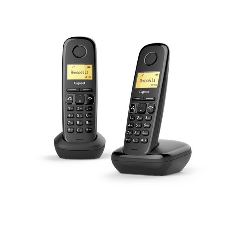 TELEFONO FIJO INALAMBRICO GIGASET A270 DUO NEGRO L36852-H2812-D201