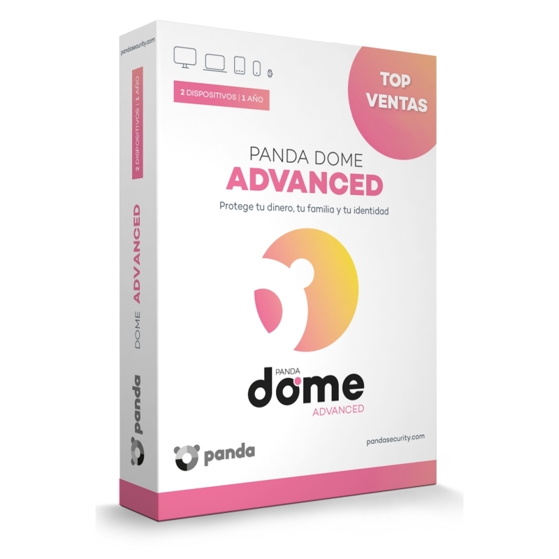 SOFTWARE ANTIVIRUS PANDA  DOME ADVANCED  2 LICENCIAS 1 AÑO CAJA WIN IOS AND
