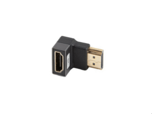 ADAPTADOR 8K LANBERG HDMI(M) A HDMI(H) ANGULO ABAJO ALUMINIO PLATA