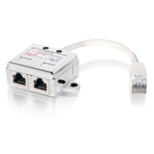 ADAPTADOR RJ45 CAT5e 1 MACHO A 2 HEMBRAS