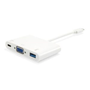 ADAPTADOR USB-C EQUIP 133462 A 1xVGA HEMBRA 1xUSB-A 3.0 1xUSB-C PD 60W