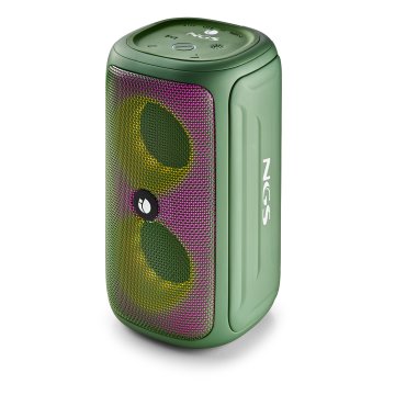 ALTAVOZ  NGS ROLLER BEAST BT 5.0 IPX5 RESISTENTE AGUA VERDE LEDuc