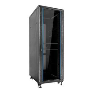 ARMARIO DE SUELO 19" AITEN DATA 37U AI6637 600 x 600 x 1780 2CL 4R MO COLOR NEGRO PUERTA DE CRISTAL