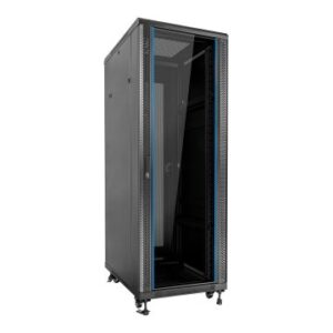 ARMARIO DE SUELO 19" AITEN DATA 37U AI6837S 600 x 800 x 1780 2CL 4R MO COLOR NEGRO PUERTA DE CRISTAL