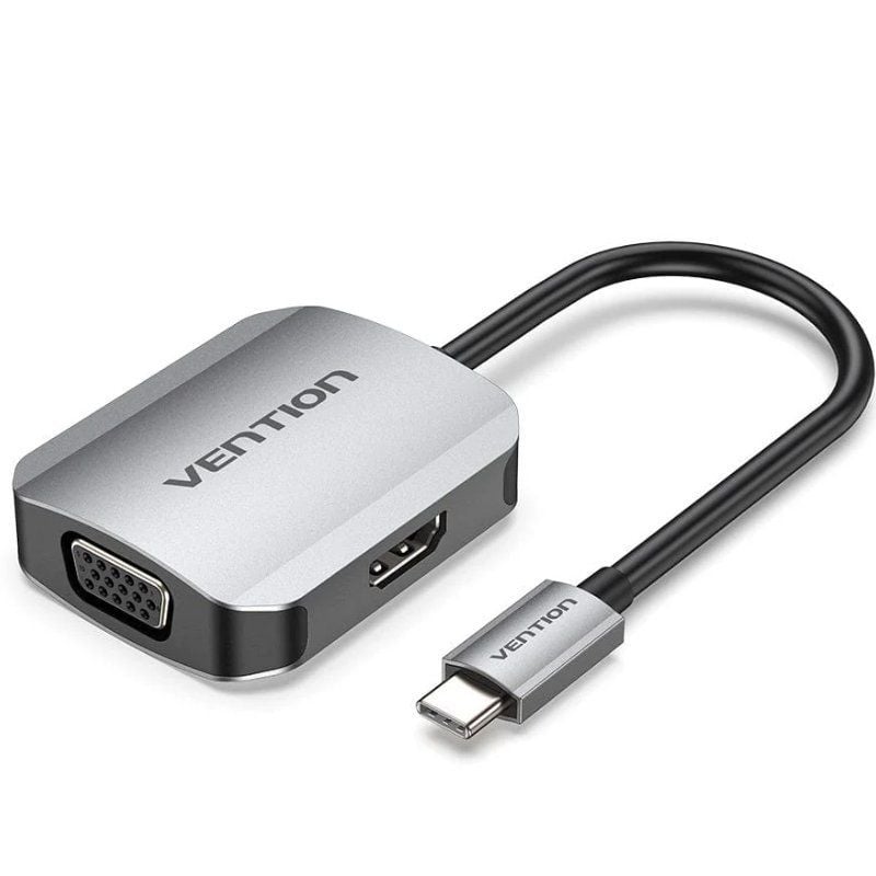 ADAPTADOR CONVERSOR USB-C A VGA/H 0.15 M PLATA VENTION